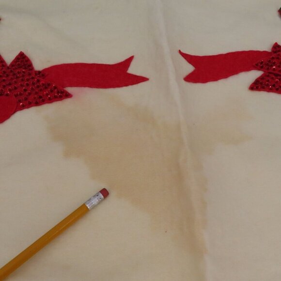 Edna Looney Handmade Felt Tree Skirt Jeweled Bells Christmas Holiday Finished - Picture 5 of 10